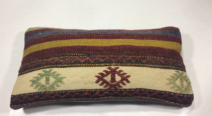 Turkish Cushion Cover 8"x16" Handmade Vintage Boho Ethnic Throw Pillow Case 960