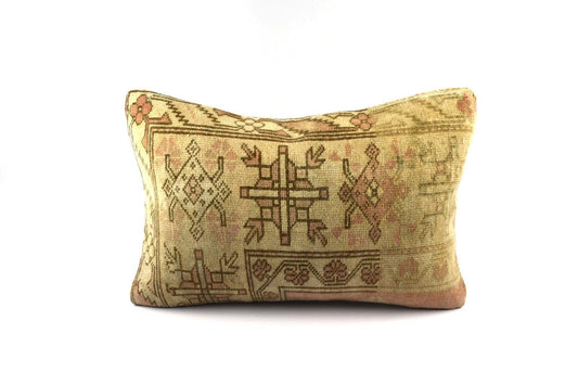 16x24 Kilim Pillow Cover Handmade Vintage Anatolian Lumbar Cushion Cover 4804