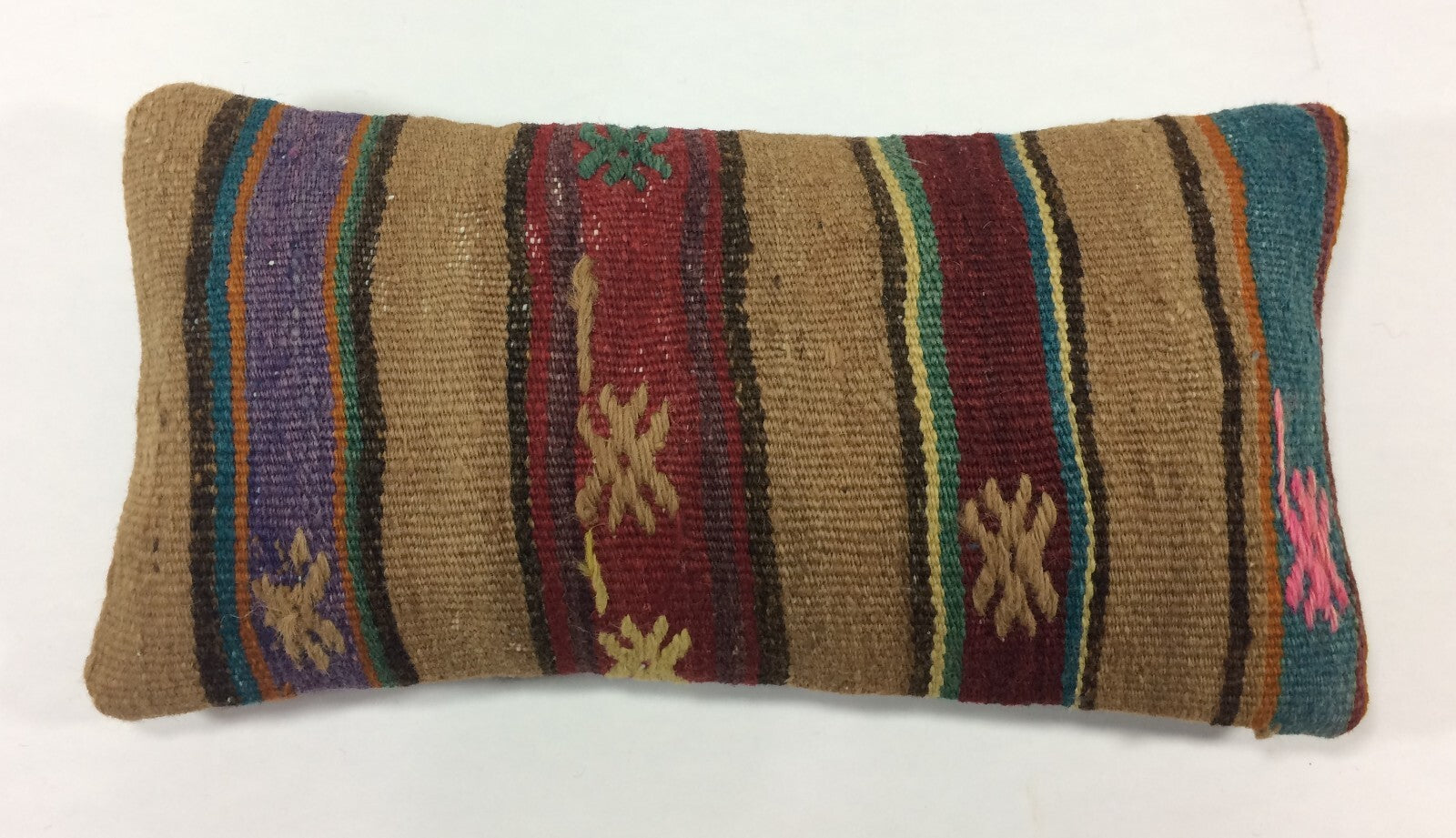 Turkish Cushion Cover 8"x16" Handmade Vintage Boho Ethnic Throw Pillow Case 1249