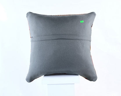 18"x18" Kilim Pillow Cover  Handmade Turkish Vintage Cushion Tribal Lumbar 1829