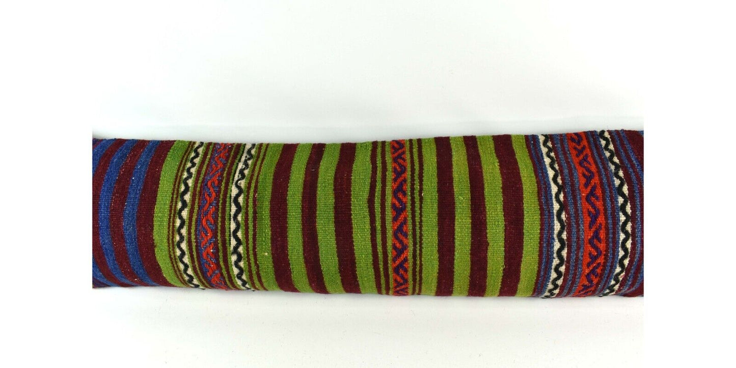 12x48 Vintage Rug Pillow Cover Handwoven Kilim Lumbar Pillow Cover 4060