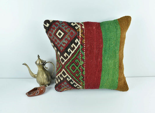 Kilim Pillow Cover 14x14 Vintage Home Decorative Sofa Couch Cushion A1753
