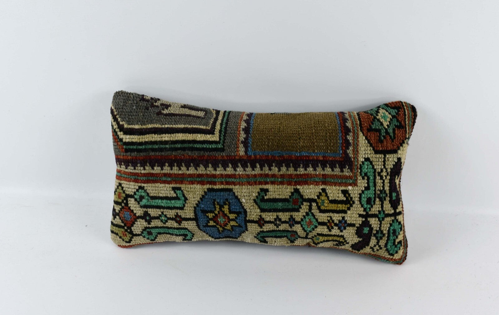 Turkish Cushion Cover 8"x16" Handmade Vintage Boho Ethnic Throw Pillow Case 4435