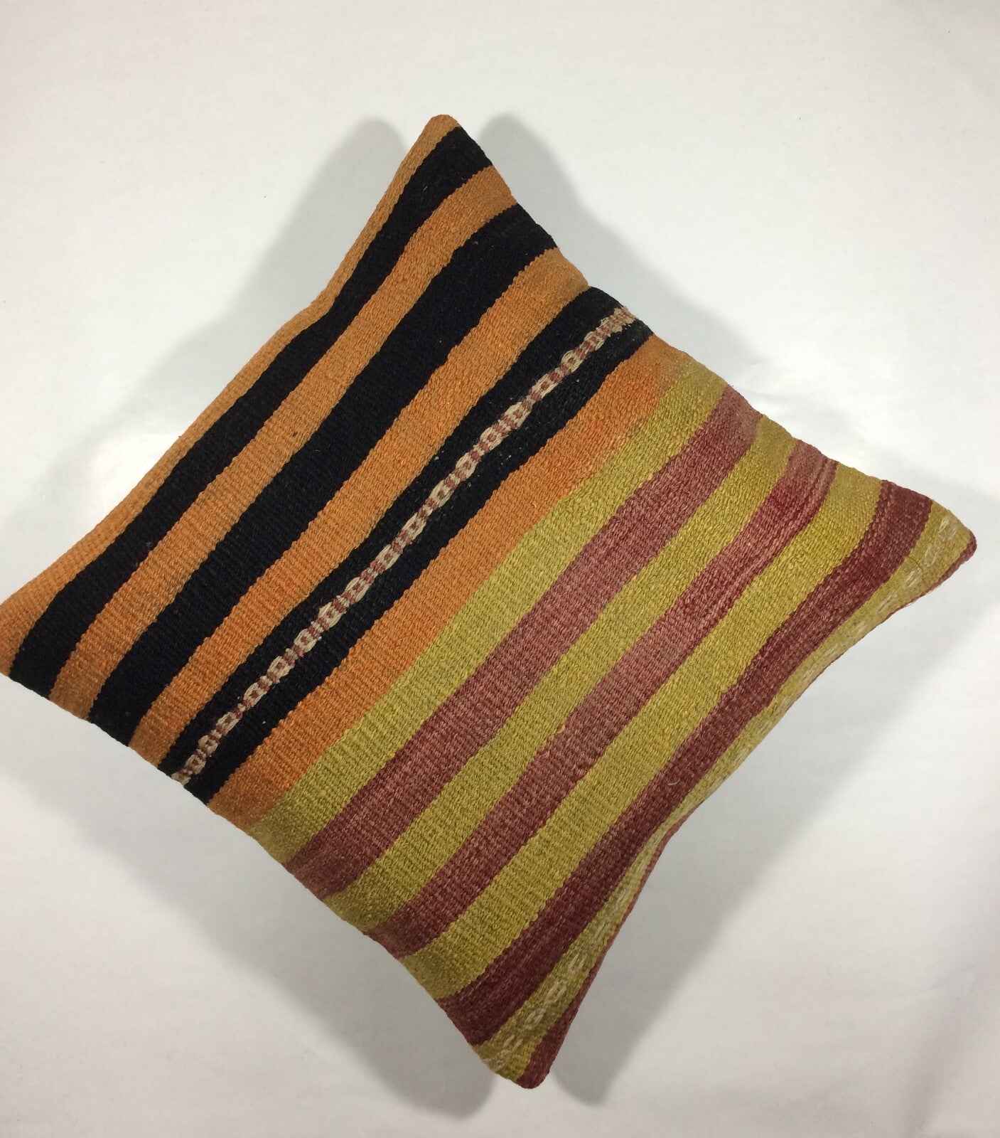 18"x18" Kilim Pillow Cover  Handmade Turkish Vintage Cushion Tribal Lumbar 719