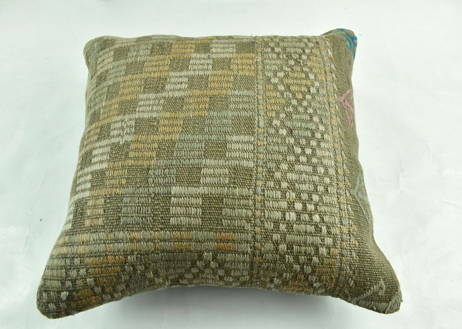 20x20 Kilim Pillow Cover Handmade Vintage Oushak Kilim Cushion Cover A1910