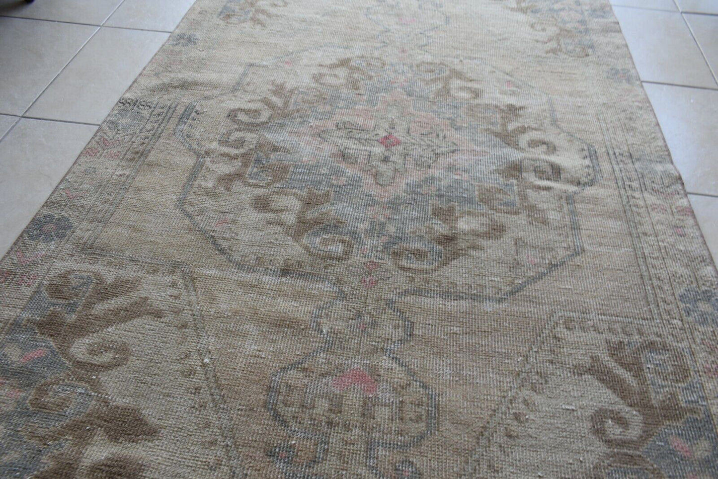 Faded Oushak Rug 6.8x4.1 ft Anatolian Rug Turkish Carpet Boho Floor Rug U28