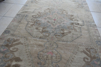 Faded Oushak Rug 6.8x4.1 ft Anatolian Rug Turkish Carpet Boho Floor Rug U28