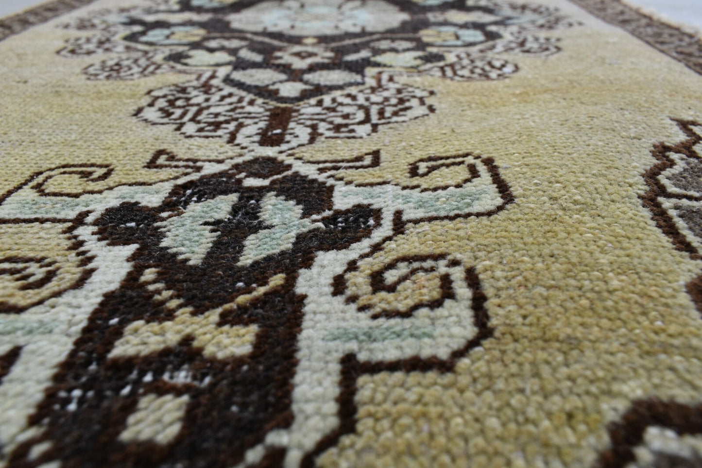 Turkish Runner 3.4x1.7 ft Mini Anatolian Rug Vintage Runner Turkish Runner Y110