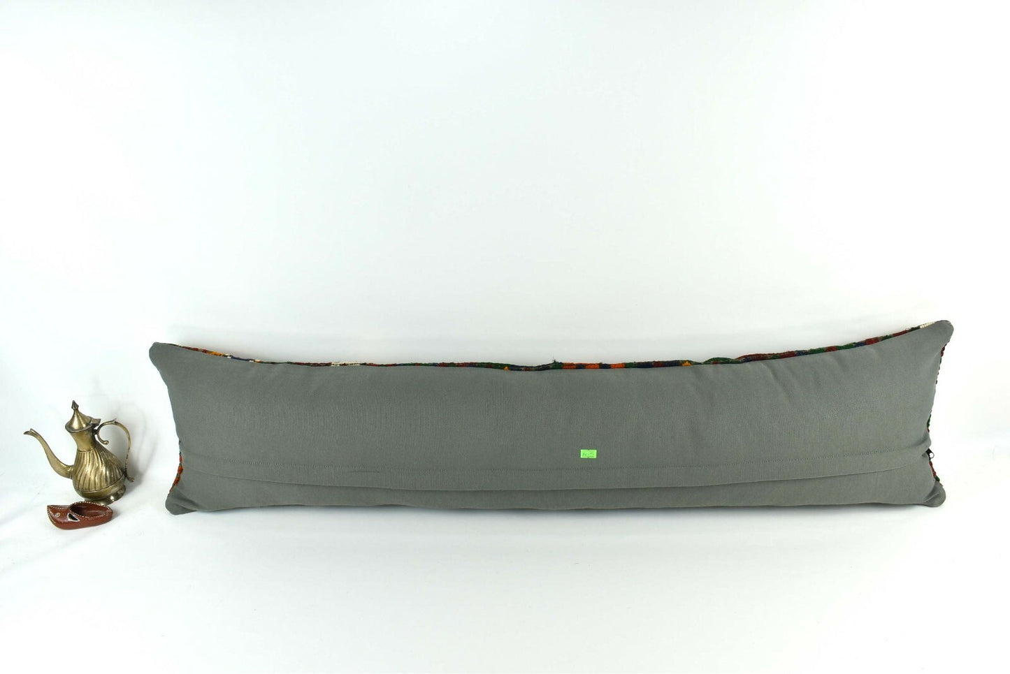 Handmade Kilim Pillow Cover 12x48 Turkish Vintage Lumbar Pillow Cover  A2157