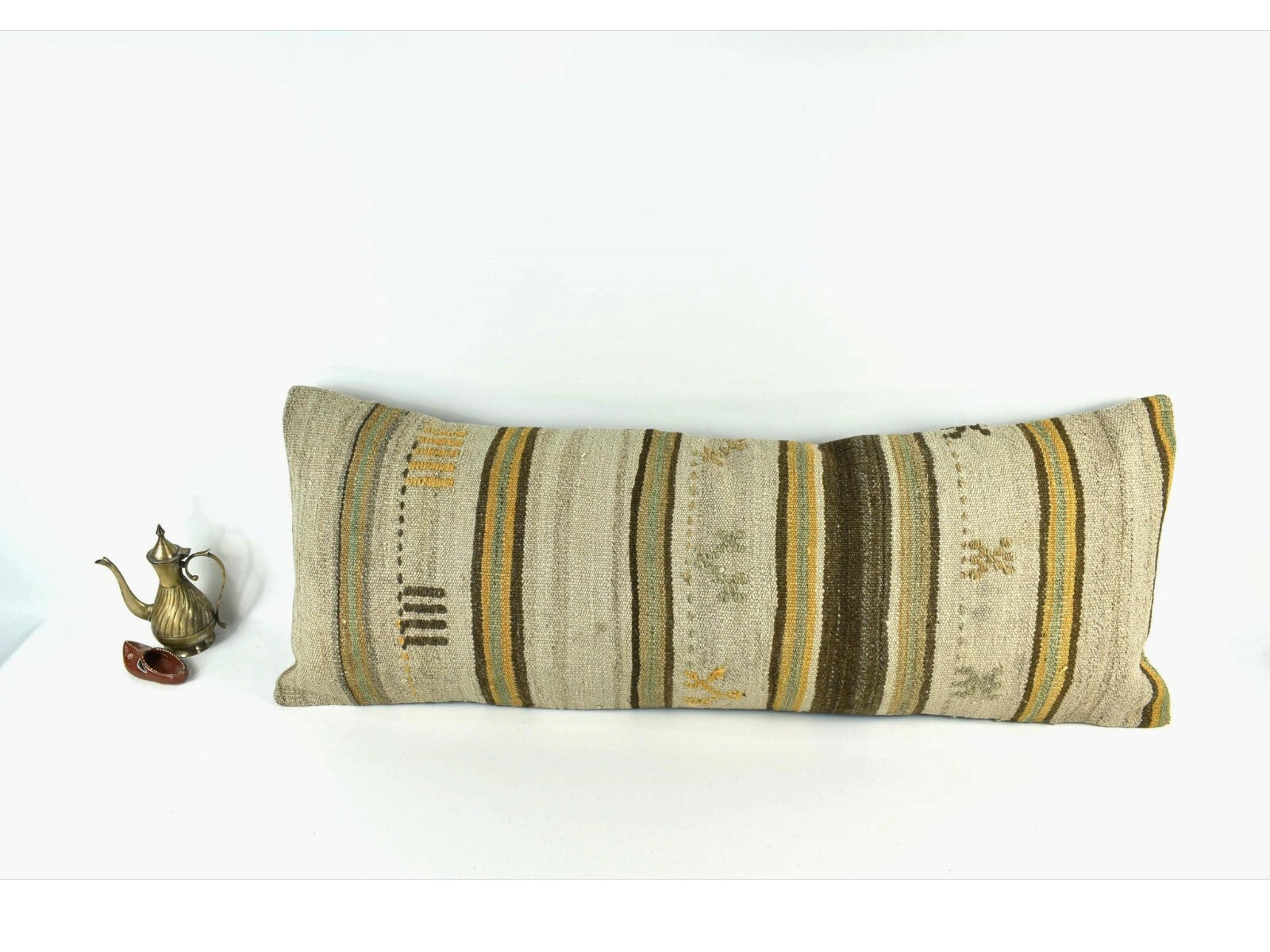 16x42 Kilim Pillow Cover Handmade Extra Large Turkish Lumbar Throw Pillow A2106