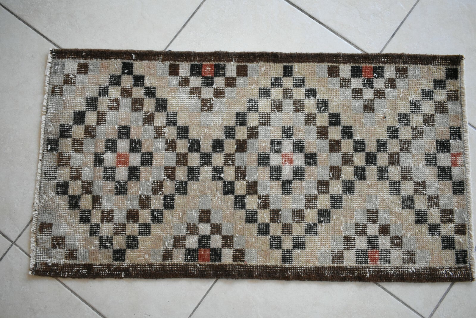  Oushak Runner 3.2x1.7 ft Vintage Turkish Runner Floor Runner Faded Runner Y25