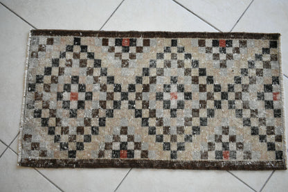  Oushak Runner 3.2x1.7 ft Vintage Turkish Runner Floor Runner Faded Runner Y25