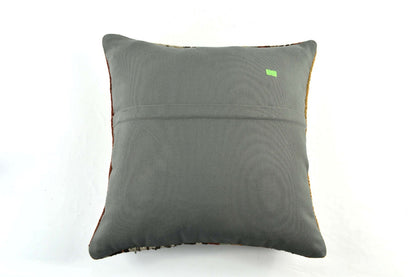 18"x18" Kilim Pillow Cover  Handmade Turkish Vintage Cushion Tribal Lumbar 3425