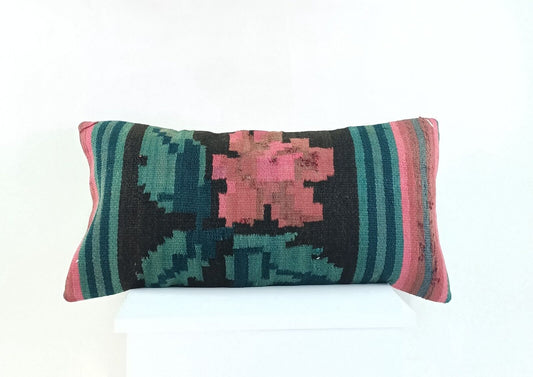 Home Decorative Handmade 12x24 Tribal Vintage Turkish Kilim Pillow Cover 2280