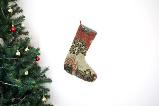 Vintage Christmas Decoration Kilim Christmas Stocking  Xmas Santa Socks S380