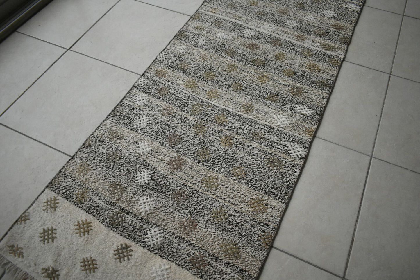 Oushak Runner 10.7x2.3 ft Handwoven Turkish Runner Vintage Runner Floor Rug R24