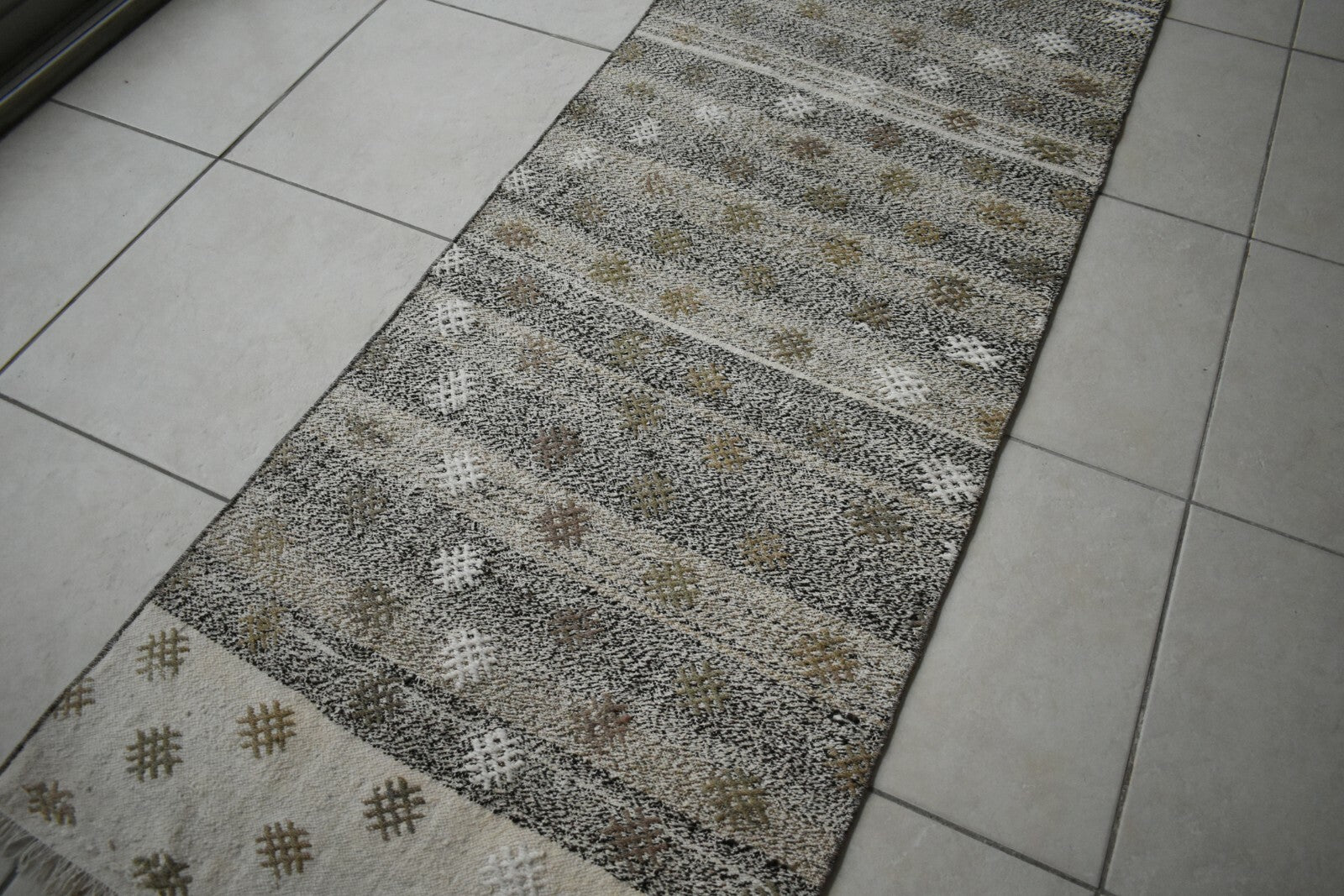 Oushak Runner 10.7x2.3 ft Handwoven Turkish Runner Vintage Runner Floor Rug R24