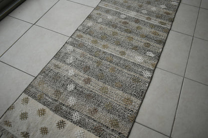 Oushak Runner 10.7x2.3 ft Handwoven Turkish Runner Vintage Runner Floor Rug R24