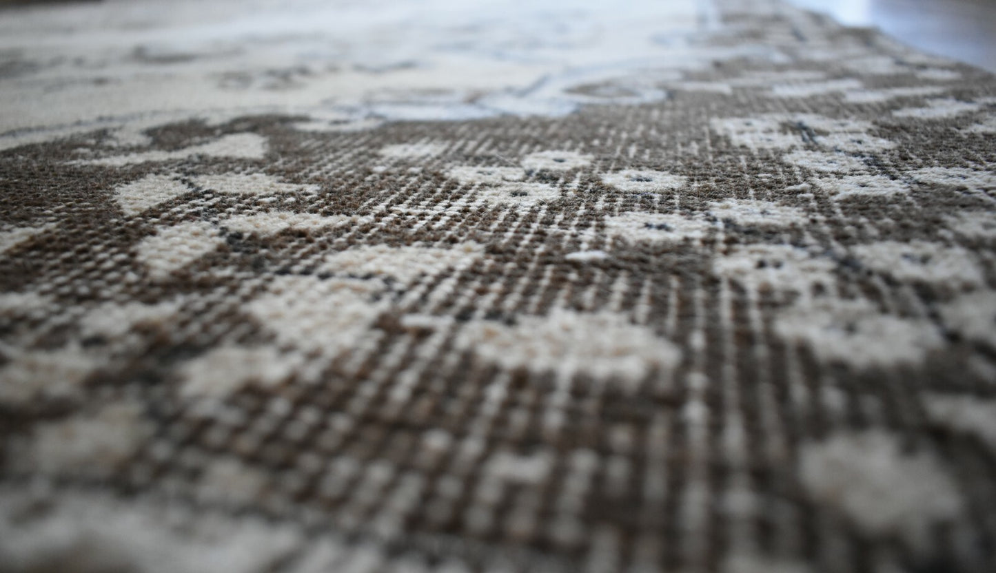 Turkish Rug 9.4x5.9 ft Vintage Rug Faded Oushak Rug Large Living Room Carpet B05