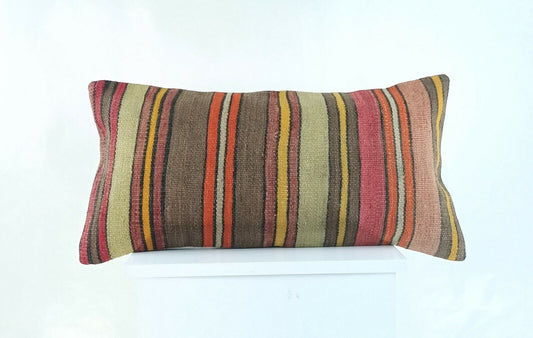 Home Decorative Handmade 12x24 Throw Kilim Pillow Cover Oriental Ottoman A957