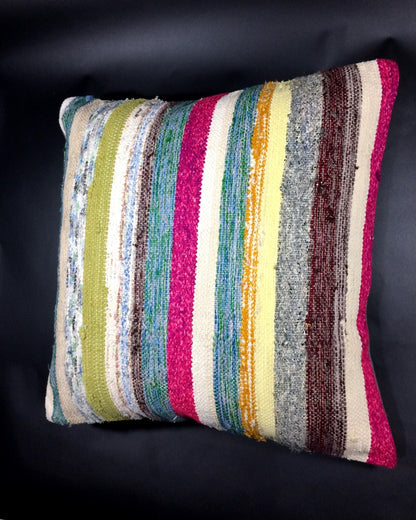 18"x18" Kilim Pillow Cover  Handmade Turkish Vintage Cushion Tribal Lumbar 627