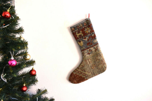 Kilim Christmas Stocking Rug Christmas Socks Christmas Decoration Xmas Gift S300