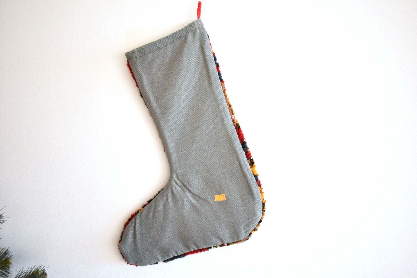 Rug Christmas Stocking Vintage Stocking Holiday Stocking Gift Stocking S276