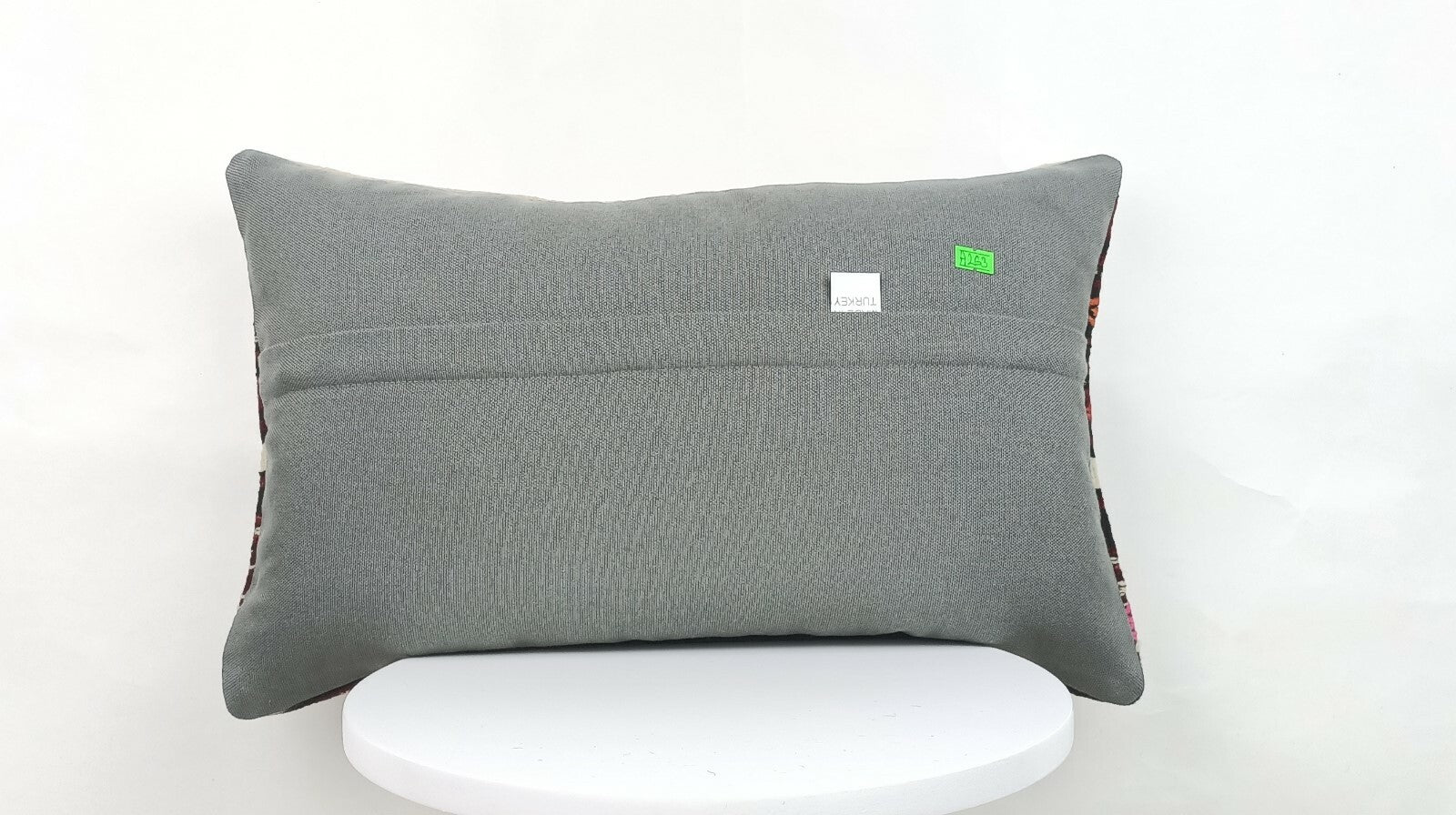 Kilim Lumbar Cushion Cover 12x20 Anatolian Ethnic Handmade Rug Pillow Case A263