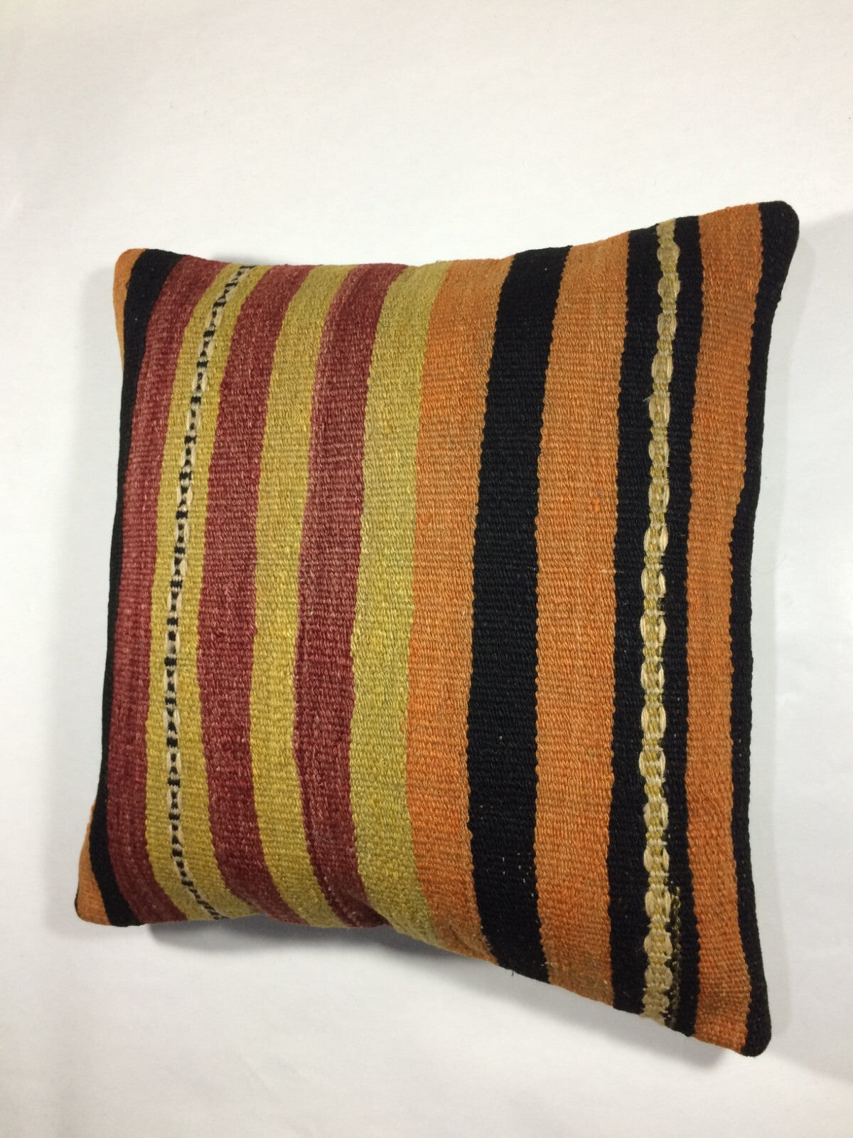 18"x18" Kilim Pillow Cover  Handmade Turkish Vintage Cushion Tribal Lumbar 694