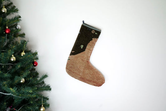 Kilim Christmas Stocking Vintage Rug Stocking Ethnic Decorative Xmas Socks S413