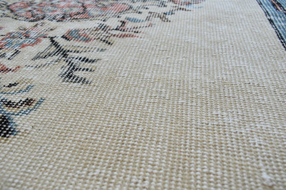 Small Turkish Runner 5.2x3 ft Vintage Runner Hallway Runner Handwoven Rug R46