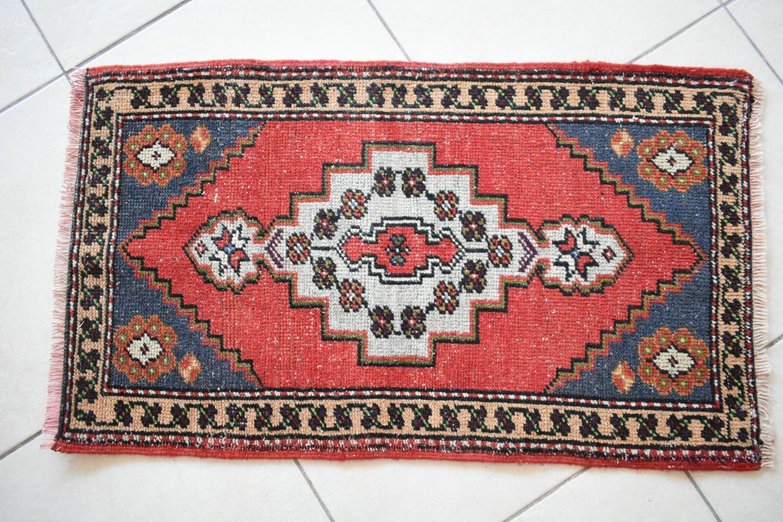  Oushak Runner 3.1x1.7 ft Vintage Turkish Runner Floor Runner Faded Runner Y23