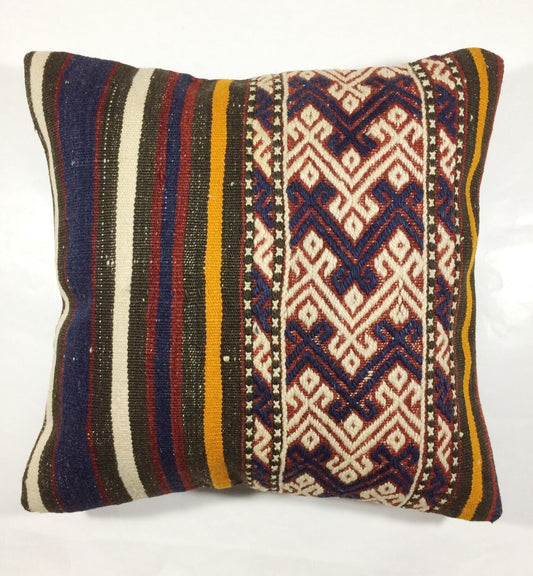 16x16 Ethnic Vintage Turkish Rug Pillow Cover Home Decorative Boho Cushion 130