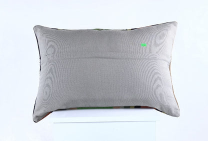 Kilim Pillow Cover 16x24 Tribal Vintage Turkish Carpet Lumbar Pillow Cover 2066