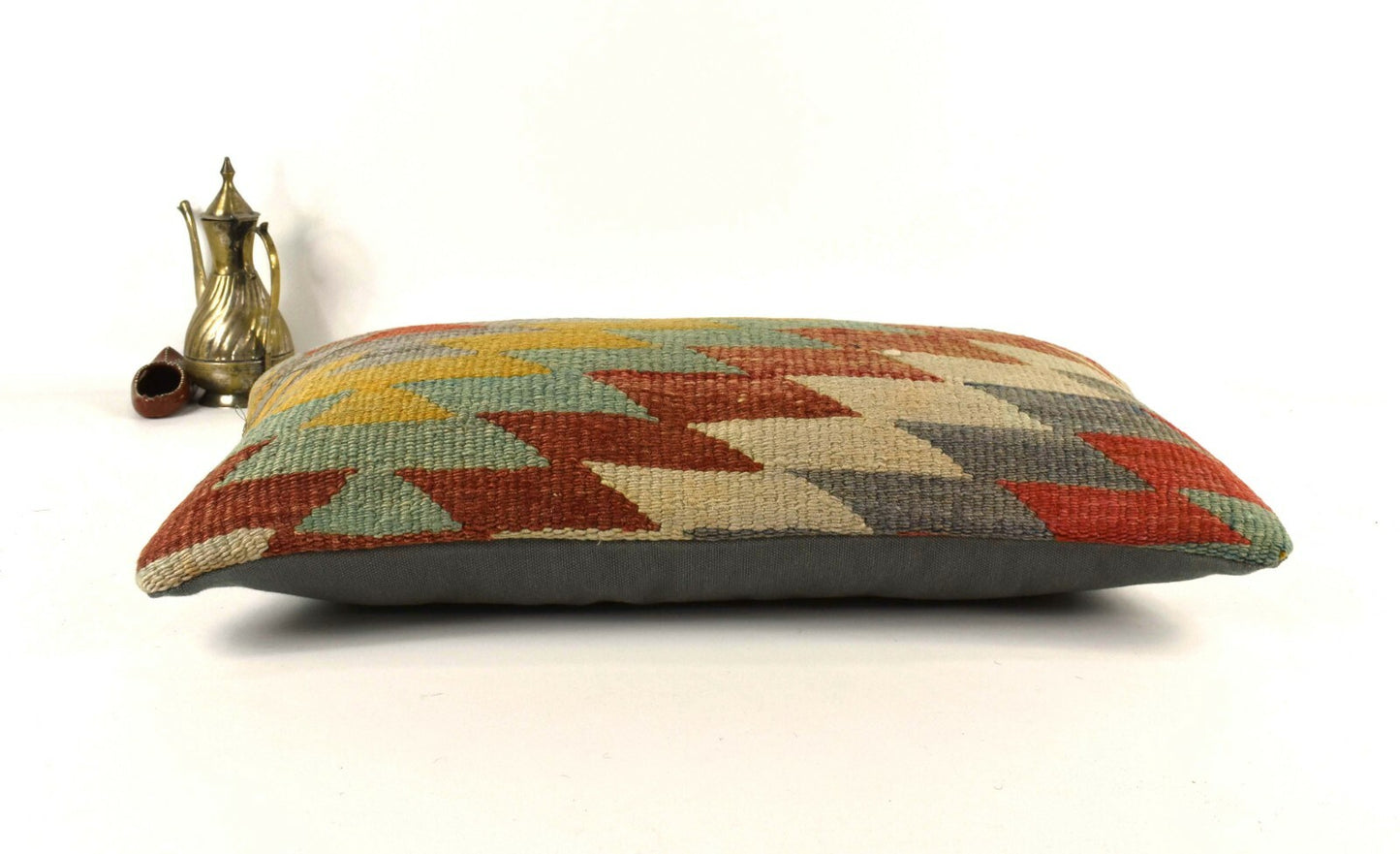 Kilim Lumbar Pillow Cover 10x20 Decorative Sofa Couch Handmade Cushion A2265