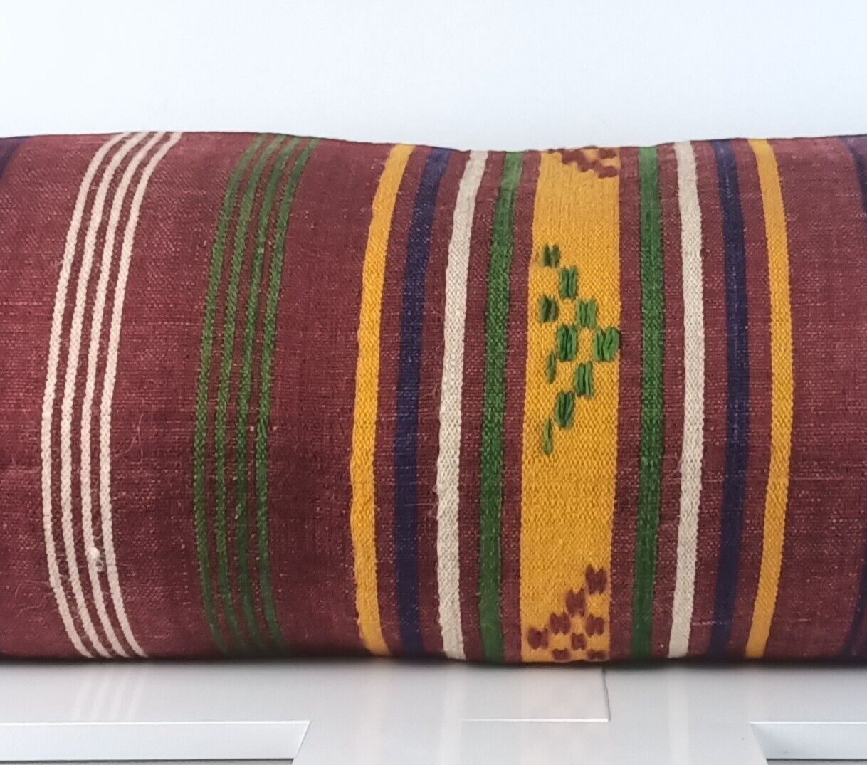 Extra Large Kilim Pillow Cover 16x48 Handmade Ethnic Boho Oriental Lumbar A1563