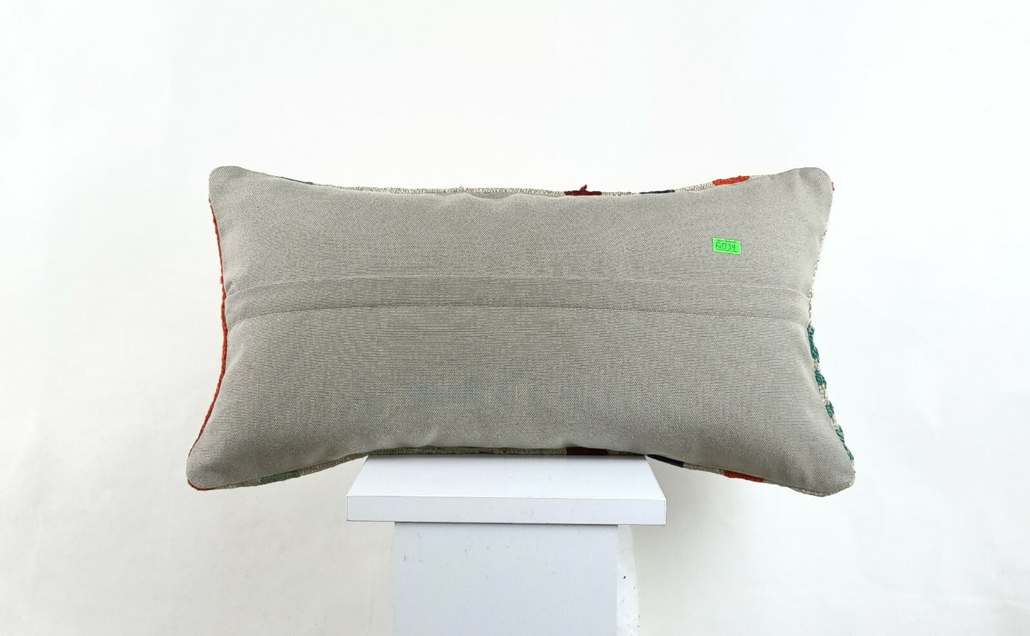 Kilim Lumbar Pillow Cover 10x20 Decorative Sofa Couch Handmade Cushion A1339