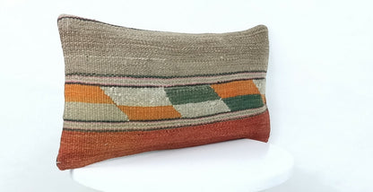8"x16" Kilim Pillow Cover Home Decorative Handmade Turkish Ethnic Cushion  A177