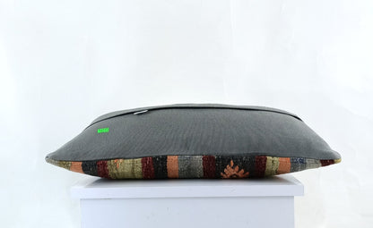 10x20 Kilim Lumbar Pillow Cover Vintage Ethnic Oushak Kilim Pillow Cover E1124