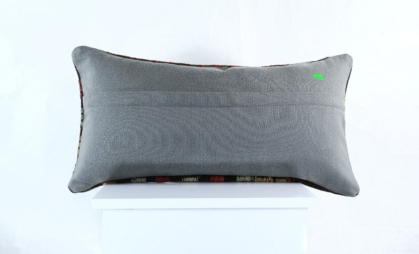 Handmade Turkish Kilim Pillow Cover 12x24 Ethnic Boho Sofa Lumbar Cushion E1017