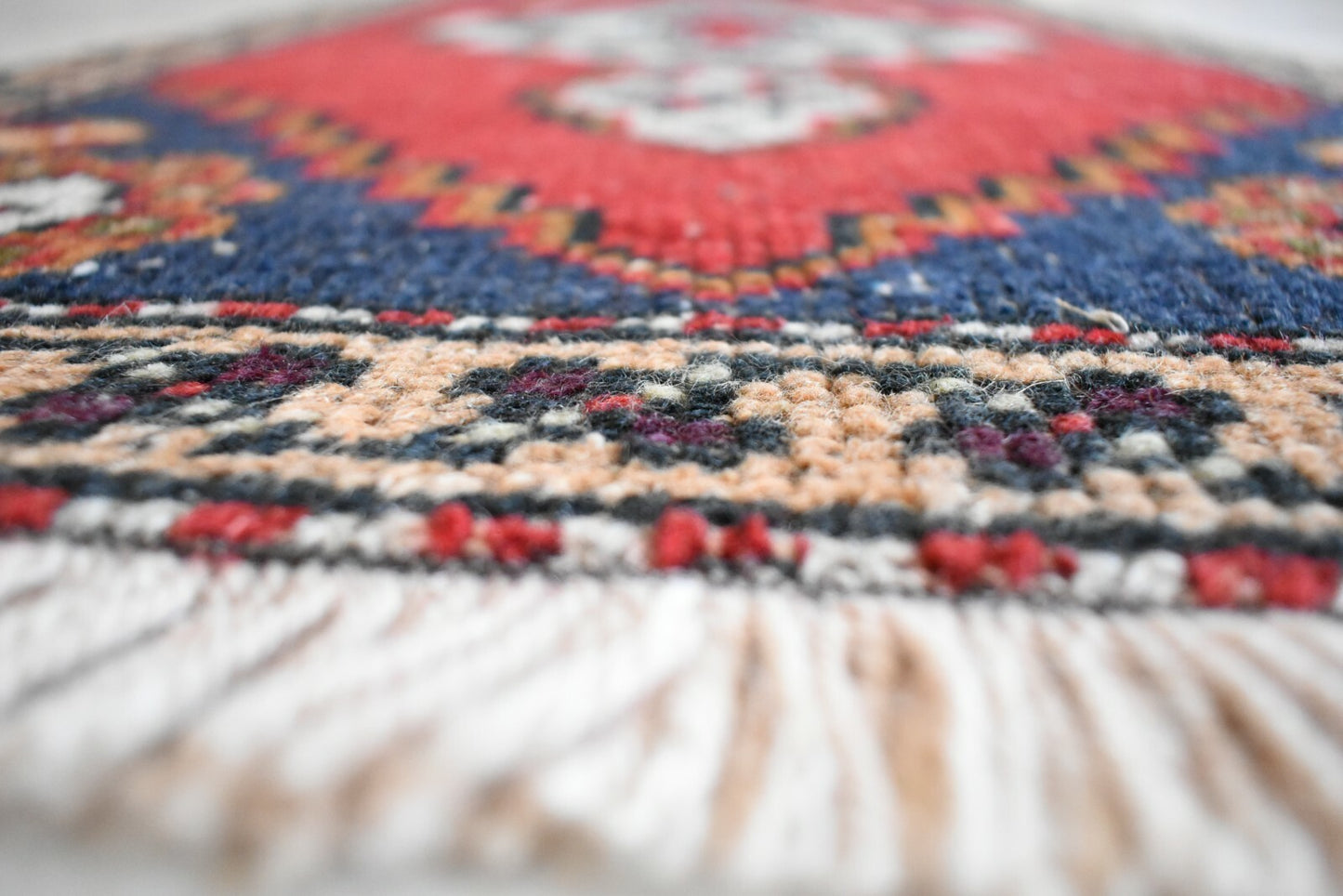  Oushak Runner 3.4x1.6 ft Vintage Turkish Runner Floor Runner Faded Runner Y26