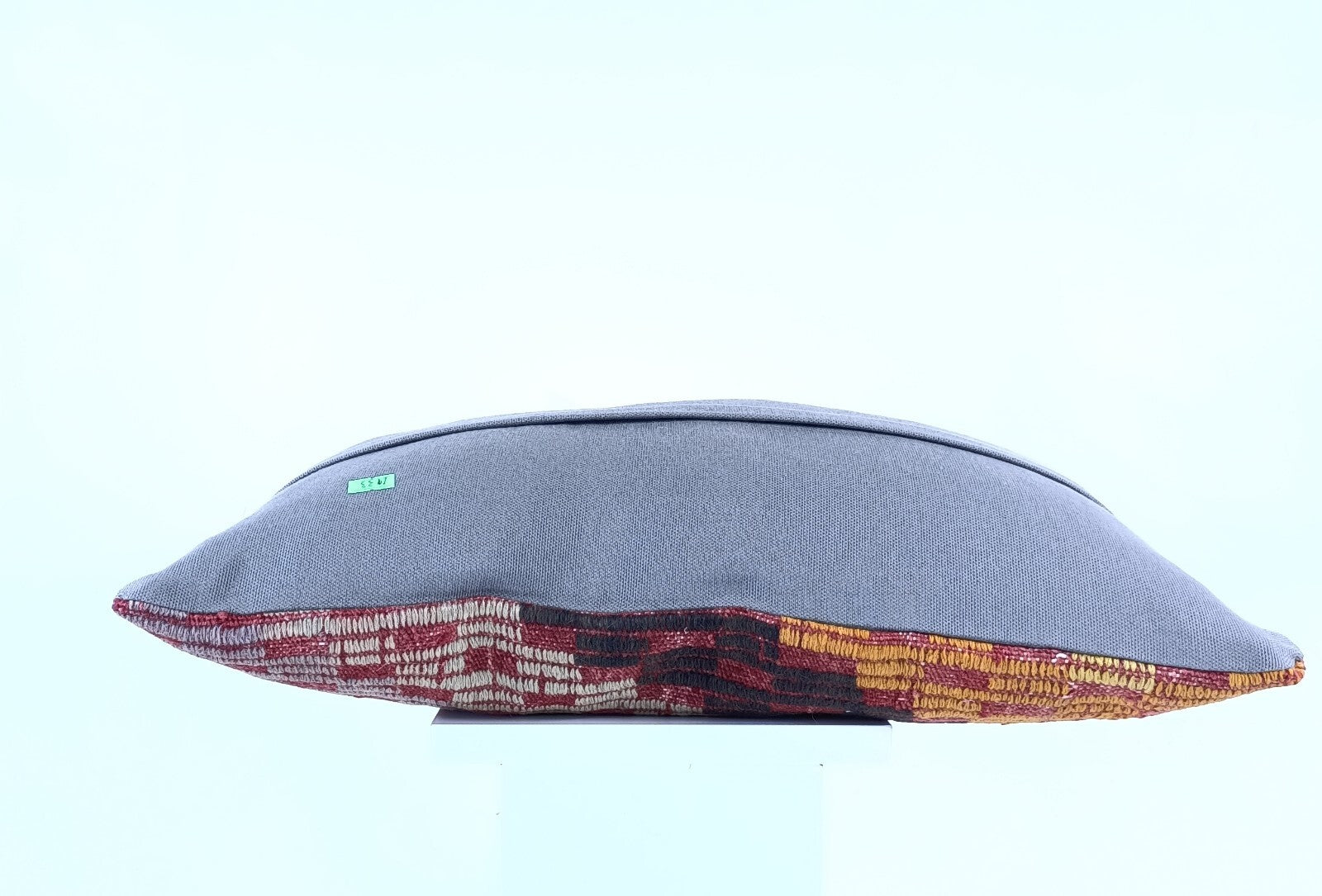 Kilim Pillow Cover 12x20 Handmade Turkish Rug Boho Ethnic Lumbar Cushion 1933