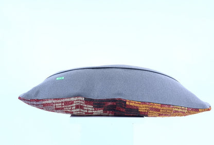 Kilim Pillow Cover 12x20 Handmade Turkish Rug Boho Ethnic Lumbar Cushion 1933