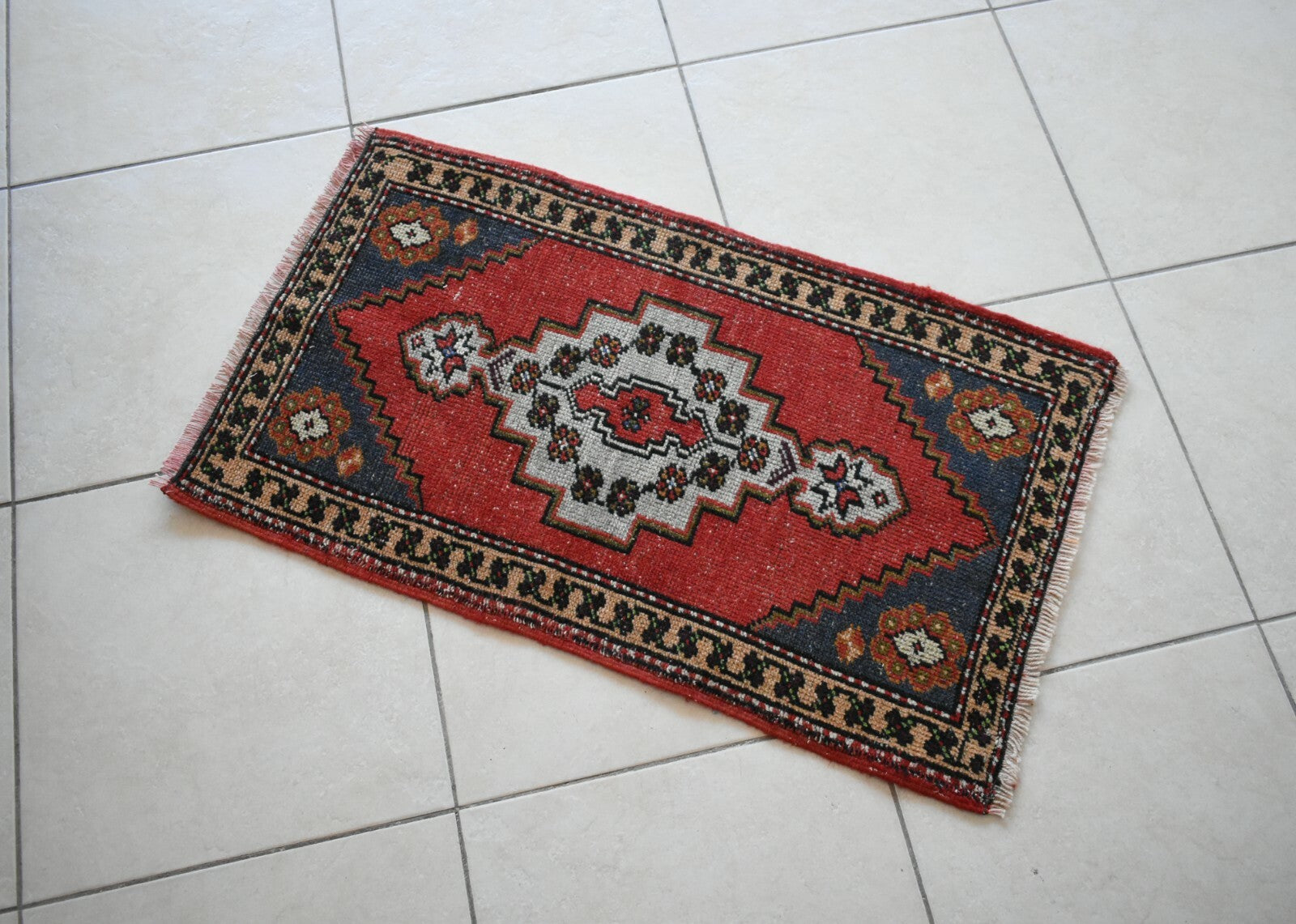  Oushak Runner 3.1x1.7 ft Vintage Turkish Runner Floor Runner Faded Runner Y23