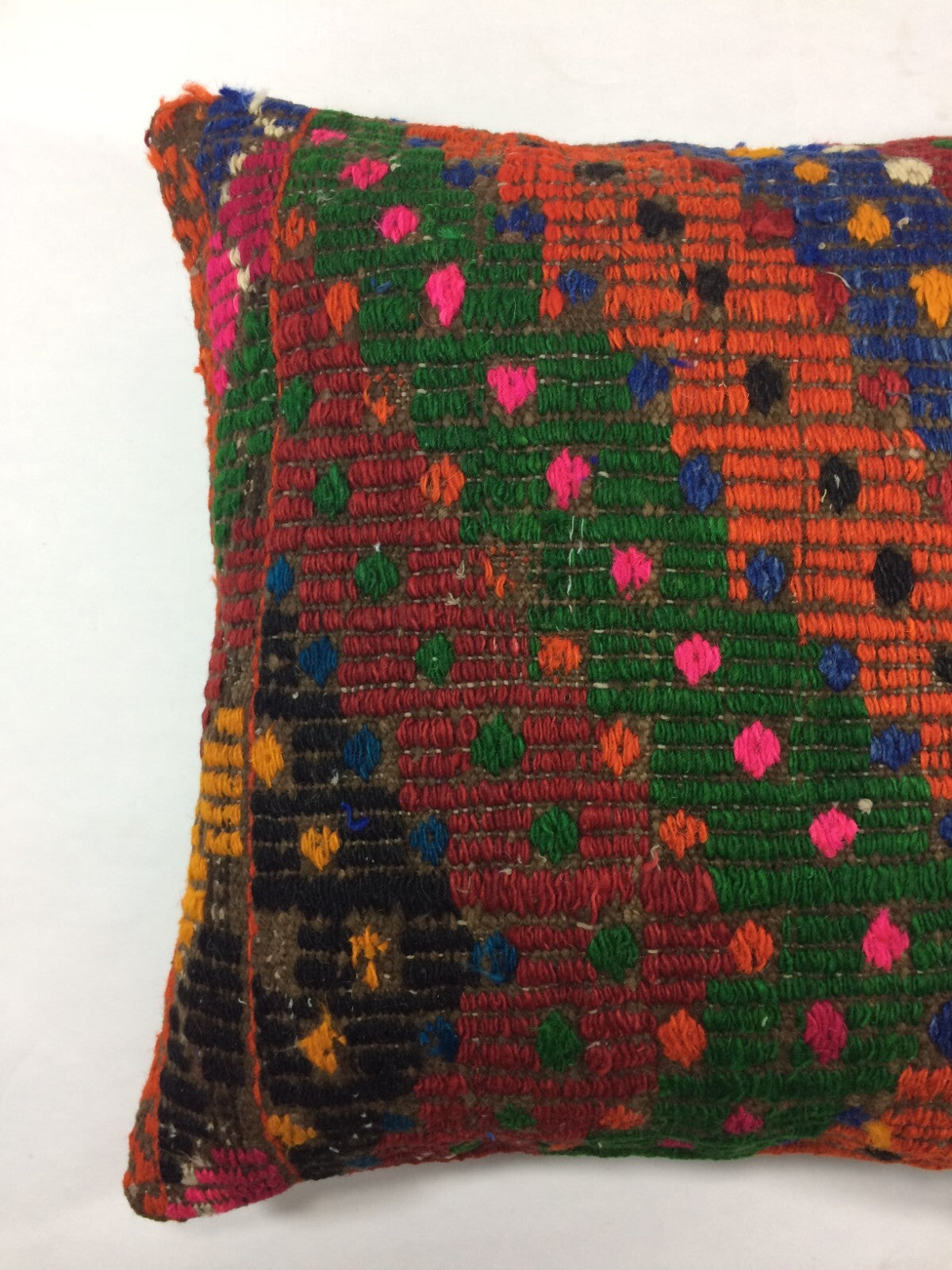 18"x18" Kilim Pillow Cover  Handmade Turkish Vintage Cushion Tribal Lumbar 1282