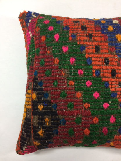 18"x18" Kilim Pillow Cover  Handmade Turkish Vintage Cushion Tribal Lumbar 1282