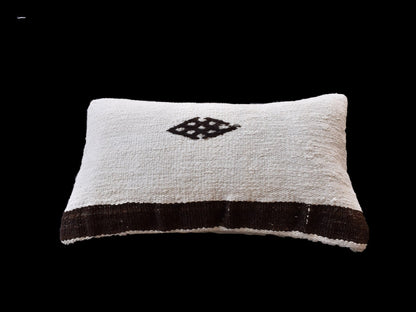 Kilim Pillow Cover 12x20 Handmade Turkish Rug Boho Ethnic Lumbar Cushion 3332