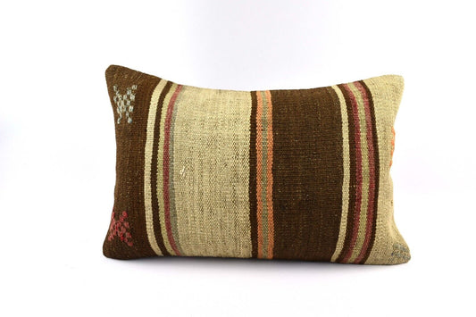 16x24 Kilim Pillow Cover Handmade Vintage Anatolian Lumbar Cushion Cover 4769