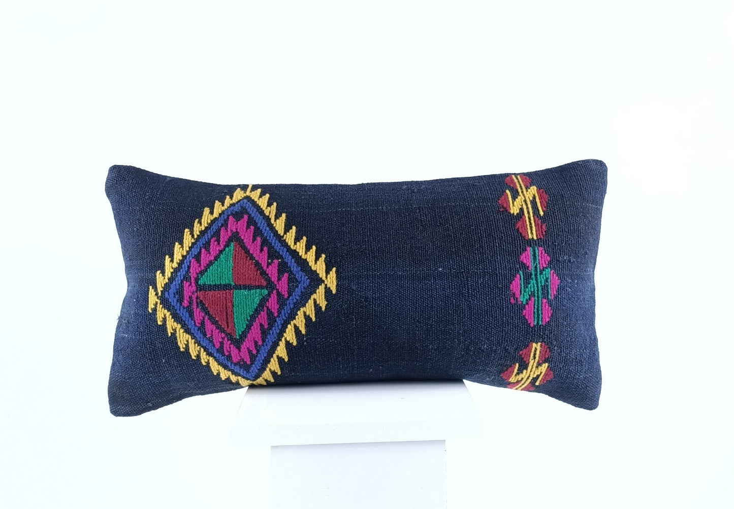 10x20 Kilim Lumbar Pillow Cover Vintage Ethnic Oushak Kilim Pillow Cover 1719