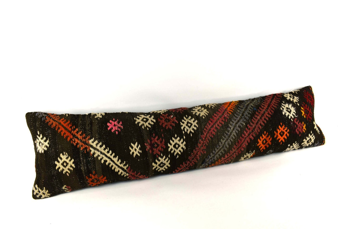 12x48 Vintage Rug Pillow Cover Handwoven Kilim Lumbar Pillow Cover 4346